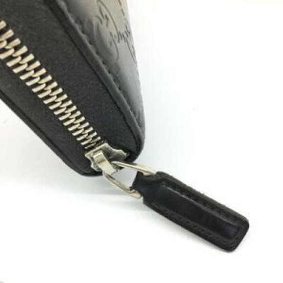 Gucci Leather Wallet GG Black Zip Long - Picture 5 of 7